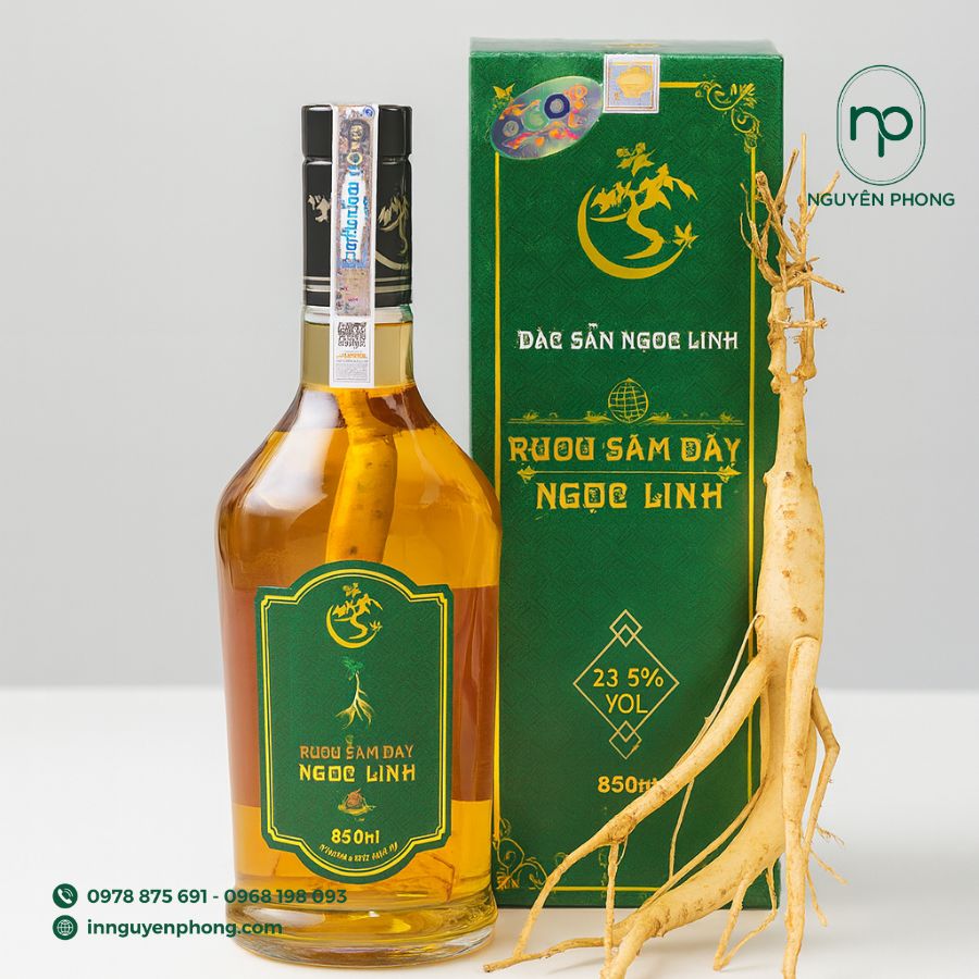 In tem dán rượu sâm giá rẻ tại Hà Nội